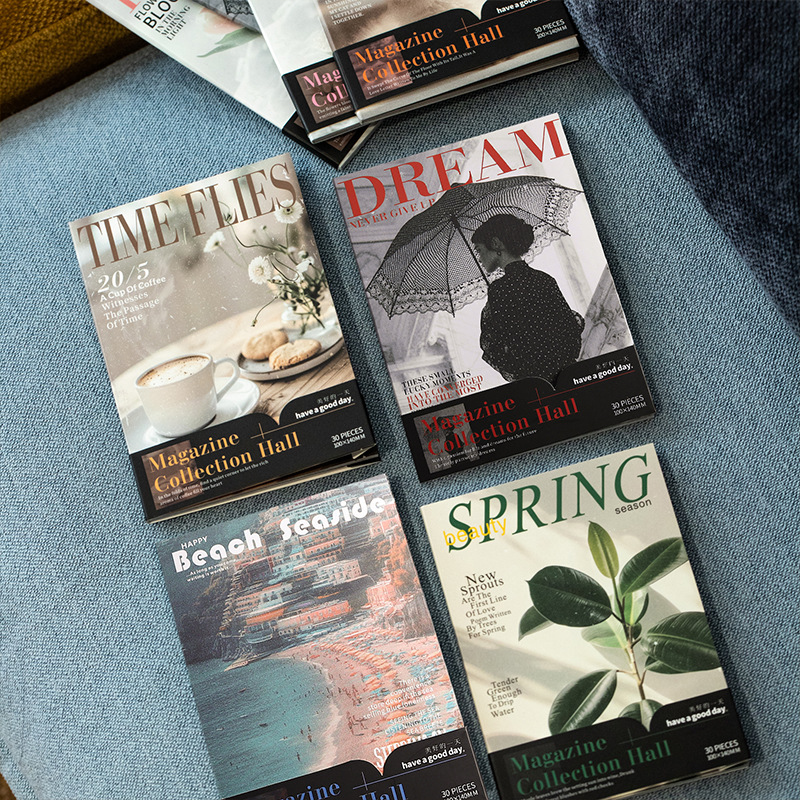 Vintage Collectible Magazines - 1 paket/3 paket Dergi Koleksiyonu Serisi