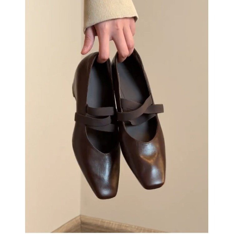 Vintage Collectible Shoes - Kadınlar için Fransız Tarzı Vintage Alçak