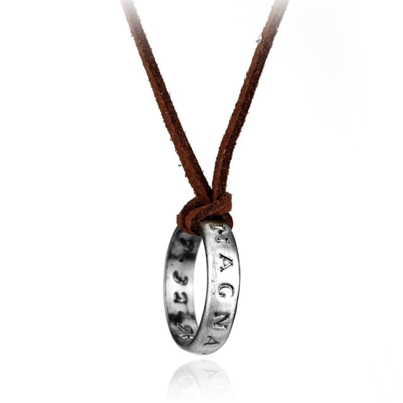 Vintage Necklace - Oyun Anime Deri Zincir Yüzük Kolye