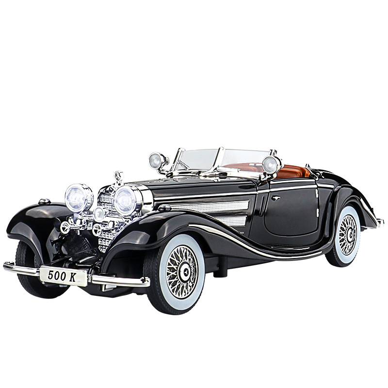Vintage Collectible Cars - 1:24 Ölçekli 500K Vintage Araba Modeli