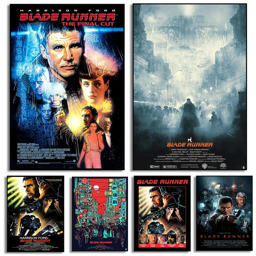 Vintage Cartoon Collectible - Blade Runner 1982 Klasik Film Posteri
