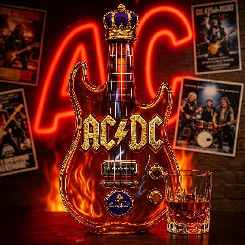 Vintage Collectible Liquor Bottles - Retro Elektro Gitar Şeklinde Viski Sürahisi