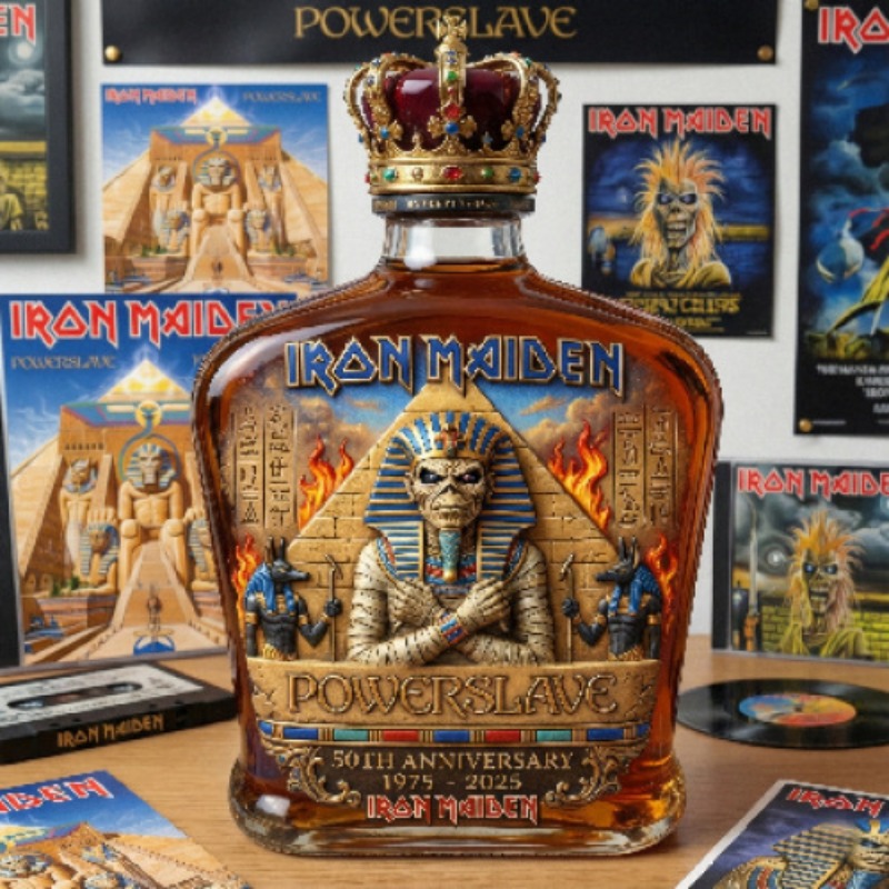 Vintage Collectible Liquor Bottles - Vintage Rock Temalı Mumya Heykeli Şişe,