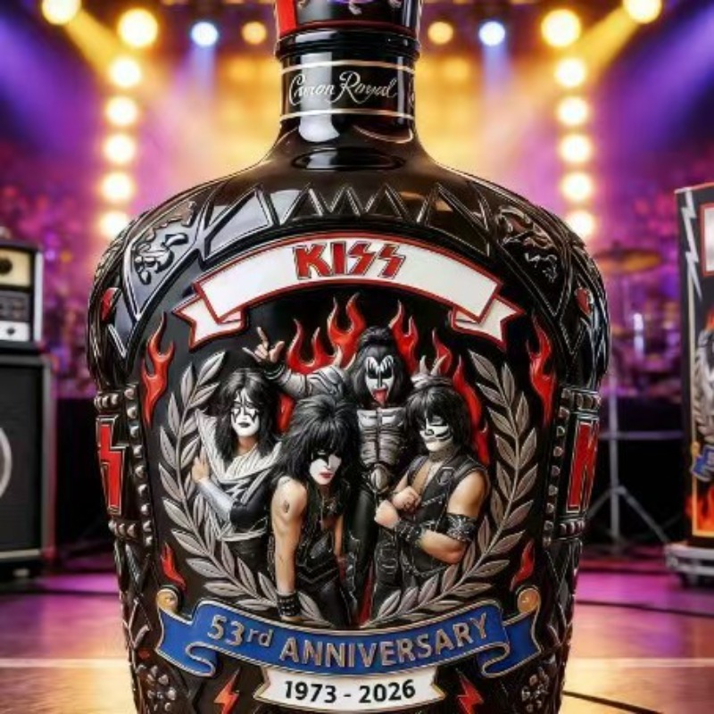 Vintage Collectible Liquor Bottles - Koleksiyonluk KISS Band Tarzı Viski Sürahisi,