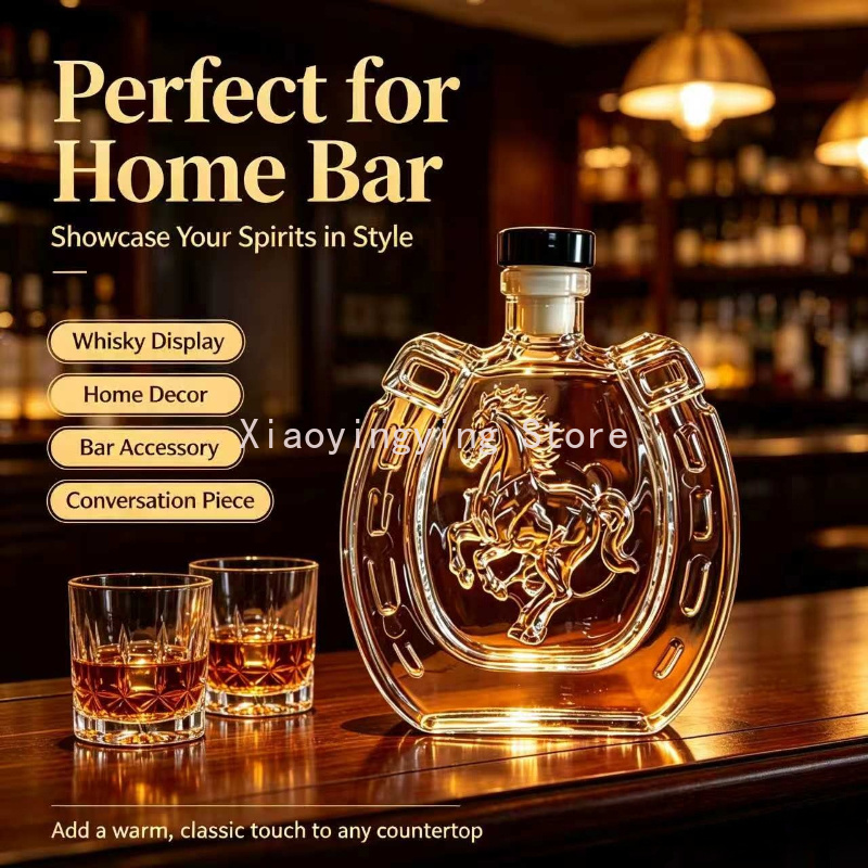 Vintage Collectible Liquor Bottles - Vintage At Desenli Cam Şarap Dekanteri,