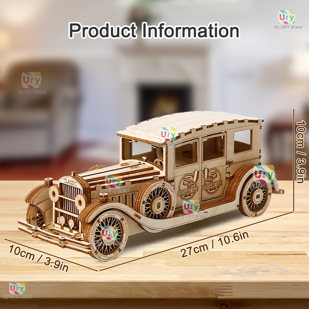Ury 3D Ahşap Yapboz Retro Vint - Vintage Collectible Cars incelemesi ve fiyatı