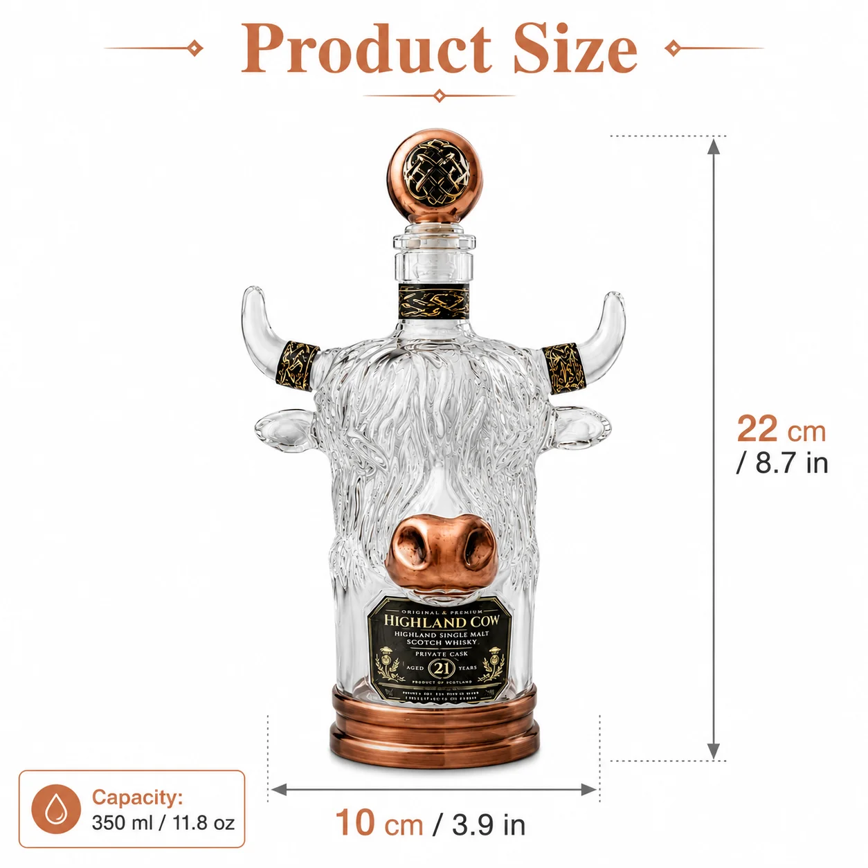 Yeni Tasarım Highland İnek Cam - Vintage Collectible Liquor Bottles incelemesi ve fiyatı